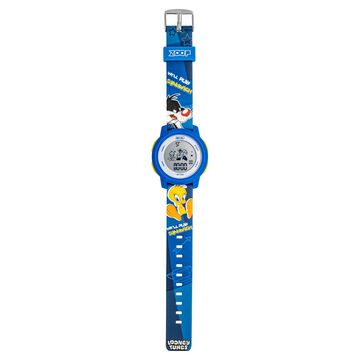 Zoop Looney Tunes Digital Watch with Blue Case and Blue Multi Color Strap for Boys Girls Kids, from House of Titan