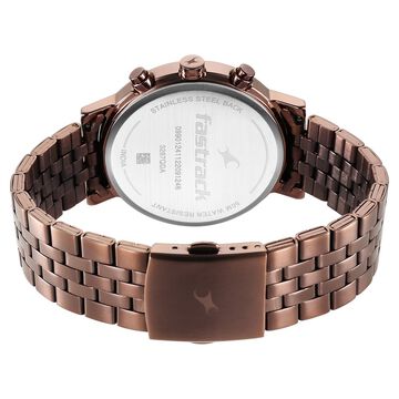 Fastrack Tick Tock Brown Dial Watch for Guys