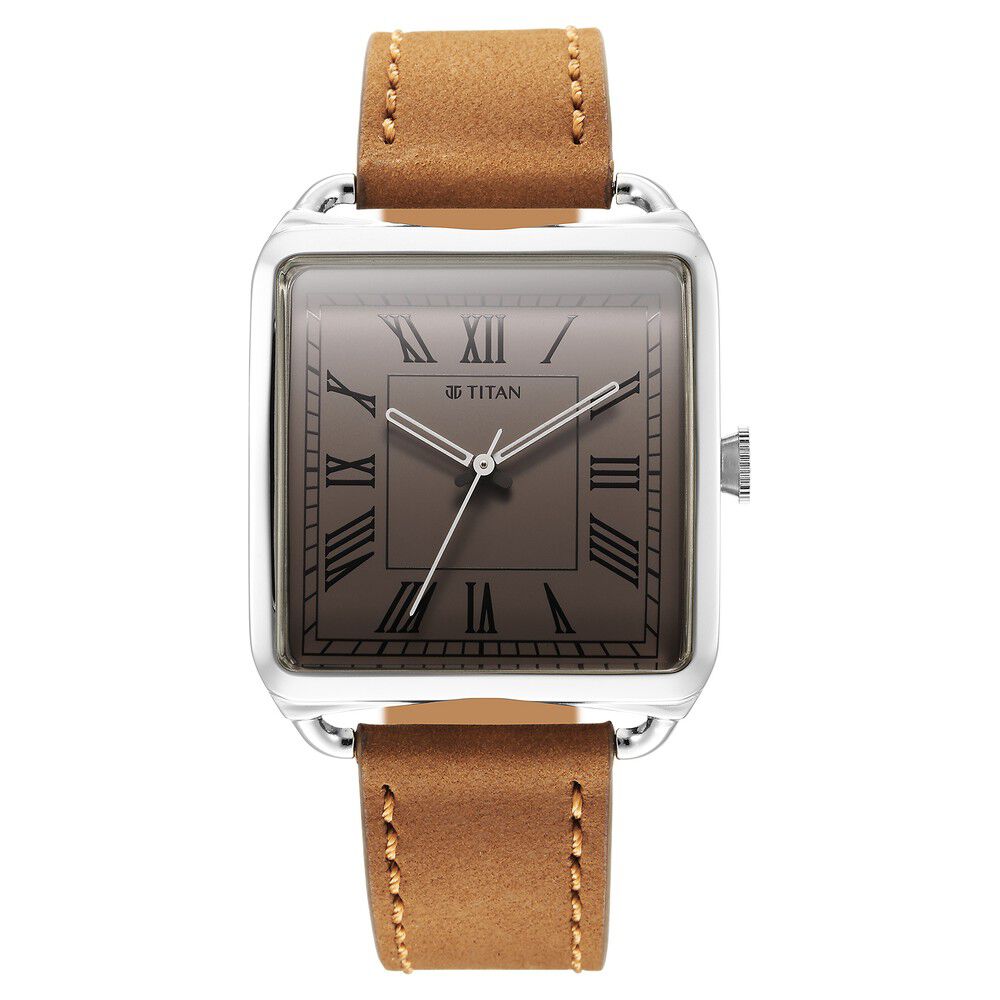 Buy Online Titan Retro Revive Quartz Analog White Dial Leather