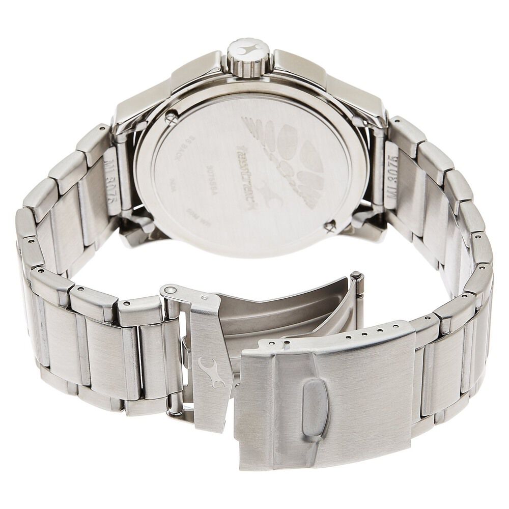 Buy Online Fastrack Quartz Analog Black Dial Stainless Steel Strap Watch for Guys 3075sm01 Titan