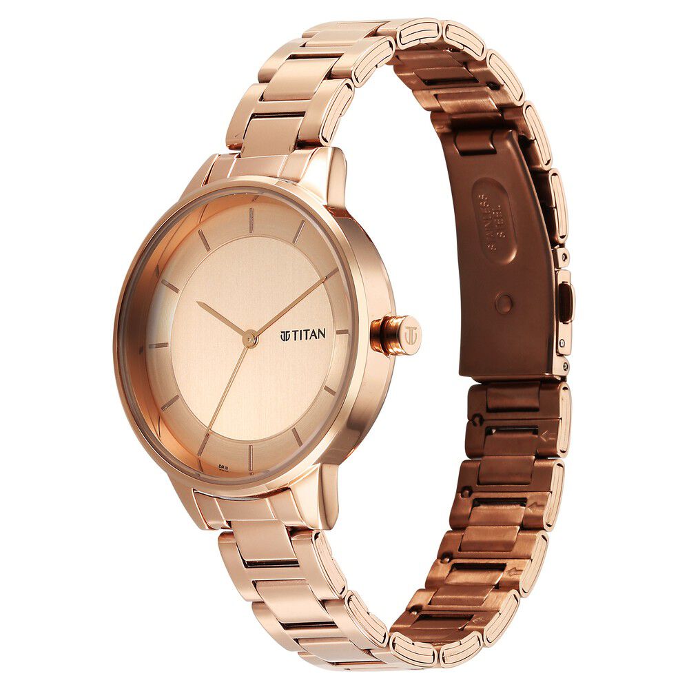 Buy Online Titan Razzle Dazzle Quartz Analog Rose Gold Dial