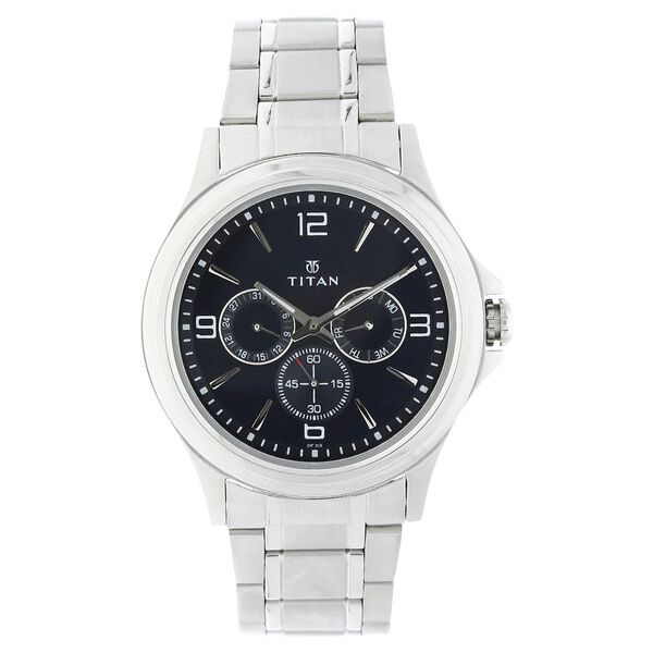 Titan Blue Dial Quartz Multifunction Stainless Steel Strap watch for Men - image number 0