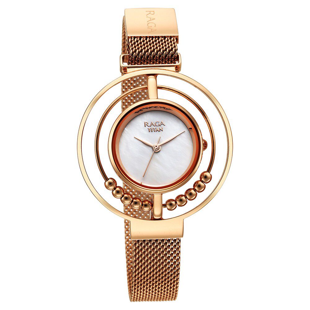 Titan raga analog top mother of pearl dial