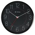 Titan Metallic Black Wall Clock with Slim Hands - 30 cm x 30 cm (Medium) - image number 1