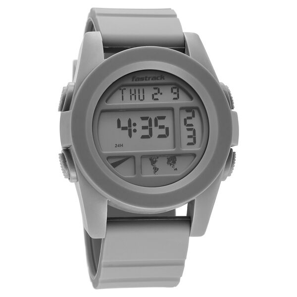Fastrack StreetStyle Digital Grey Dial Grey Silicone Strap Watch For Guys - image number 1