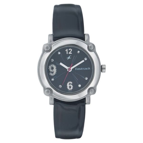 Fastrack Quartz Analog Black Dial Leather Strap Watch for Girls - image number 0