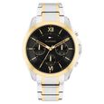Tommy Hilfiger Quartz Multifunction Black Dial Two Toned Stainless Steel Strap Watch For Men - image number 0