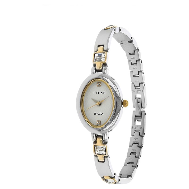 Titan Raga White Dial Analog with Date Metal Strap watch for Women - image number 1