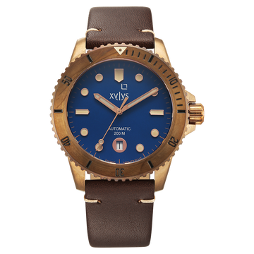 Xylys Mariana Swiss Analog with Date Blue Dial Geniune Leather Strap Watch For Men