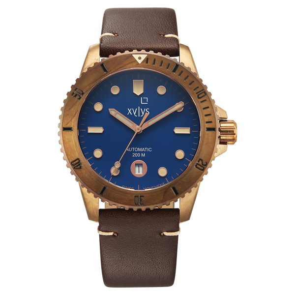 Xylys Mariana Swiss Analog with Date Blue Dial Geniune Leather Strap Watch For Men - image number 2