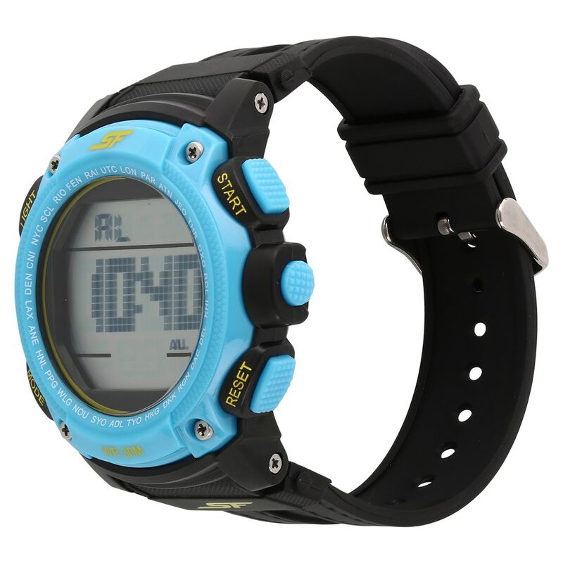 SF Super Fibre Digital Dial Plastic Strap Watch for Men - image number 1
