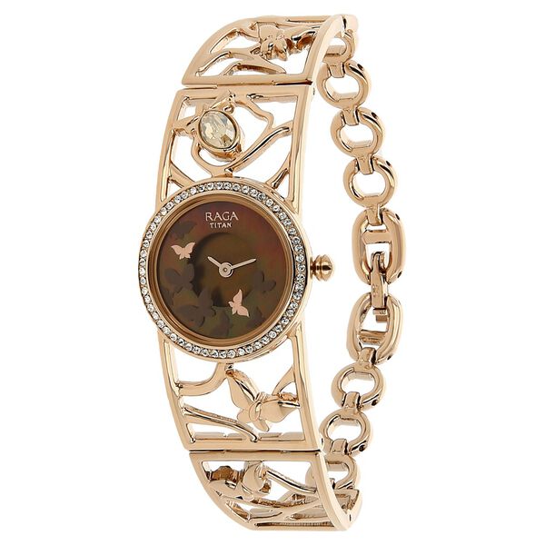 Titan Raga Aurora Mother of Pearl Dial Women Watch With Metal Strap - image number 1