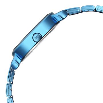 Fastrack Pulse Quartz Analog Blue Dial Stainless Steel Strap Watch for Girls