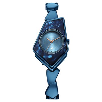 Fastrack Younique Quartz Analog Blue Dial Metal Strap Watch for Girls