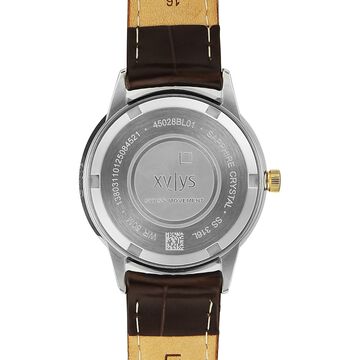 Xylys Swiss Quartz Silver Dial Two Toned Leather Strap Watch For Women