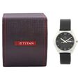 Titan Analog Black Dial with Day and Date Leather Strap Watch for Men - image number 4
