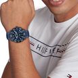 Tommy Hilfiger Quartz Chronograph Blue Dial Blue Silicone Strap Watch For Men - image number 3