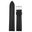 22 mm Black Genuine Leather Straps for Men - image number 0