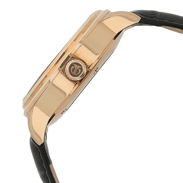 Titan Automatic Black Dial Leather Strap Watch for Men - image number 2