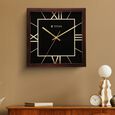 Titan Black & Timber Wooden Wall Clock - image number 0