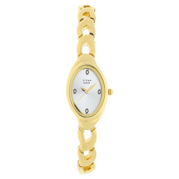 Titan Quartz Analog White Dial Metal Strap Watch for Women - image number 0