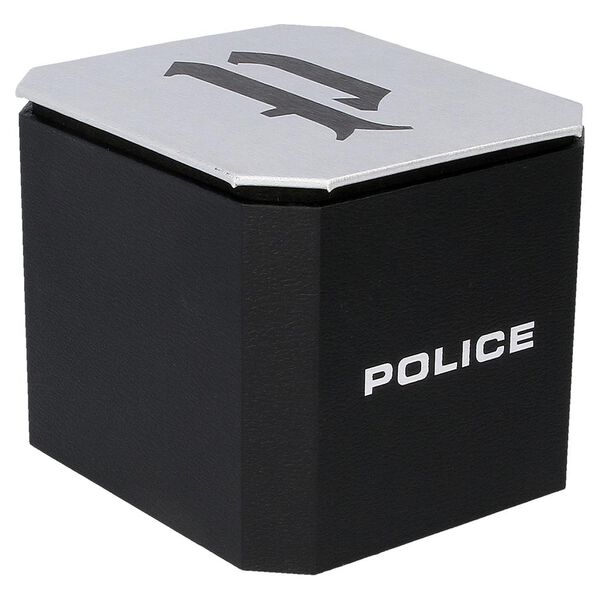 Police Multifunction Black Dial Silver Metal Strap Watch For Men - image number 5
