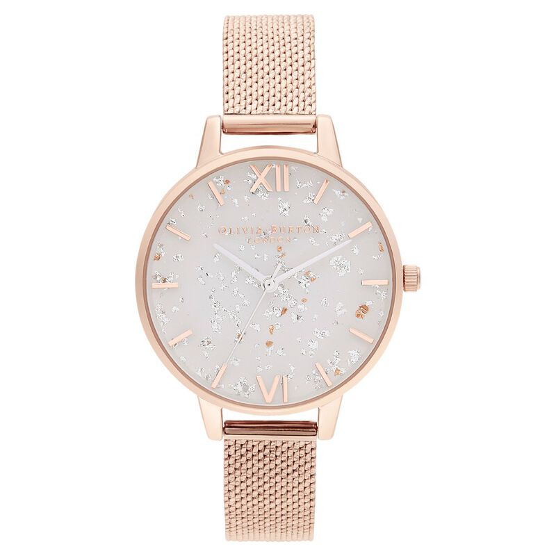 Olivia Burton Quartz Analog White Dial Stainless Steel Strap Watch for Women