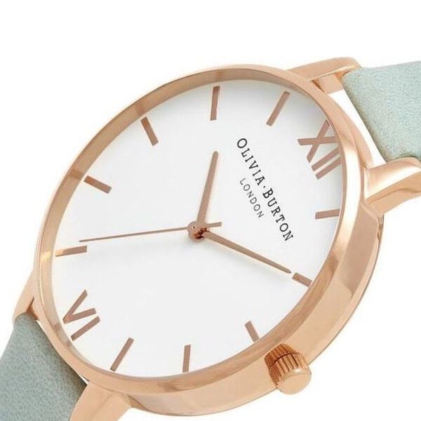 Olivia Burton Quartz Analog White Dial Leather Strap Watch for Women - image number 1