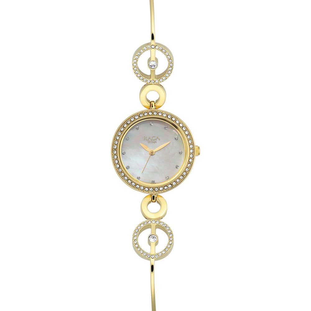 Titan Raga Mother of Pearl Dial Women Watch With Metal Strap