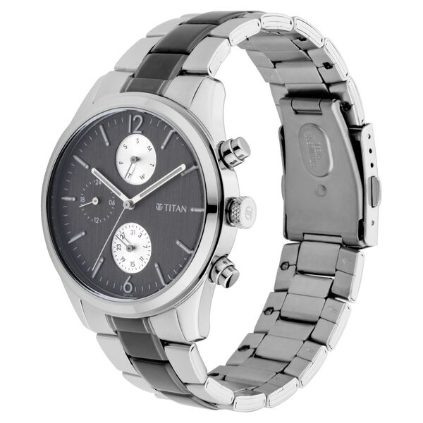 Titan Men's Metropolitan Charm: Men's Multifunctional Anthra Watch with Metallic Accents - image number 2