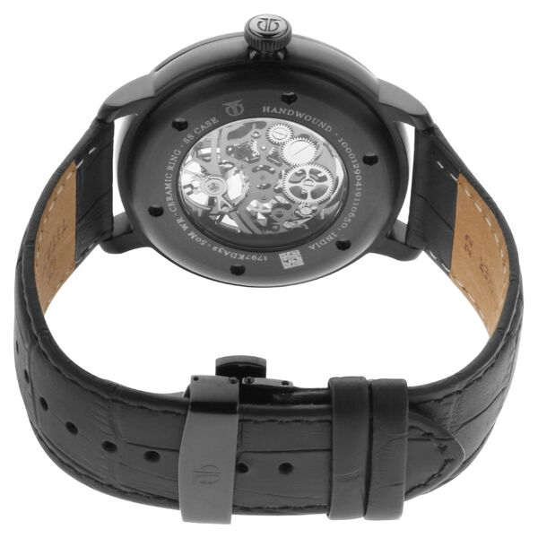 Titan Magnate Automatic Black Dial Black Leather Strap Watch for Men - image number 5