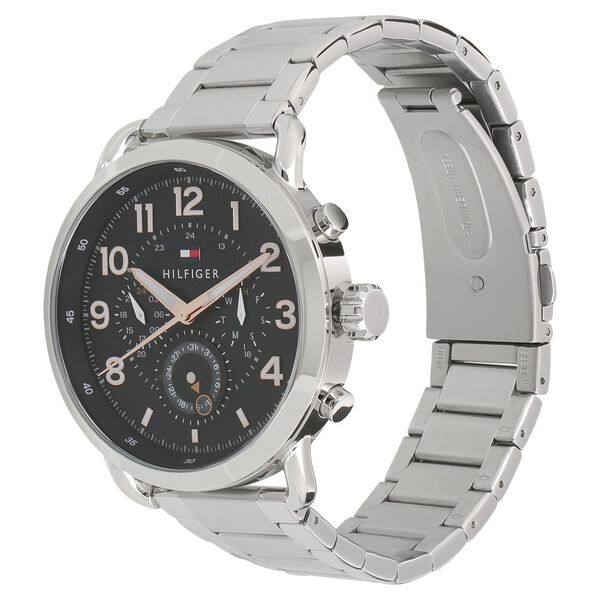 Tommy Hilfiger Quartz Multifunction Black Dial Stainless Steel Strap Watch for Men - image number 1