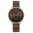 Edge Velora Quartz Analog Brown Dial Two Toned Leather Strap Watch For Women - image number 0