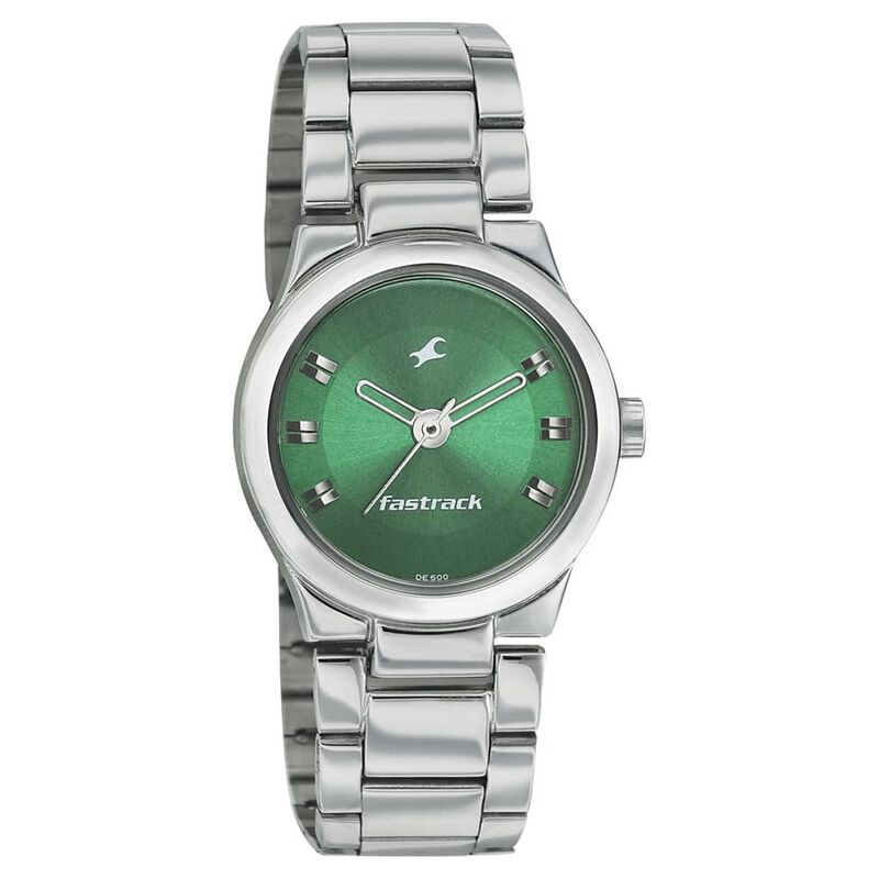 Fastrack Quartz Analog Green Dial Metal Strap Watch for Girls - image number 0