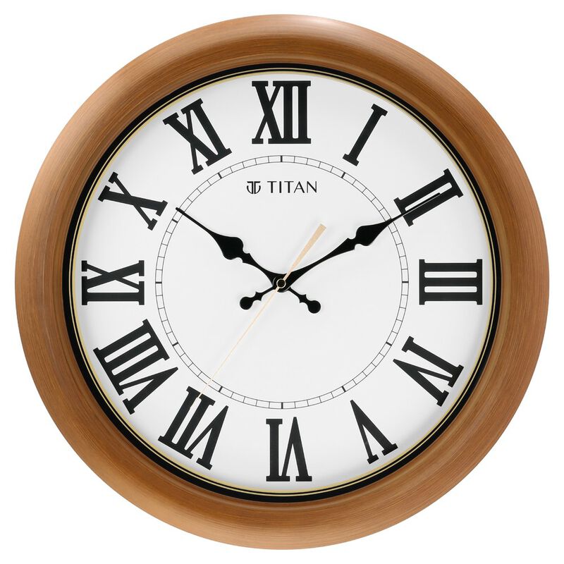 Buy Online Titan Classic White Wall Clock with Silent Sweep Technology