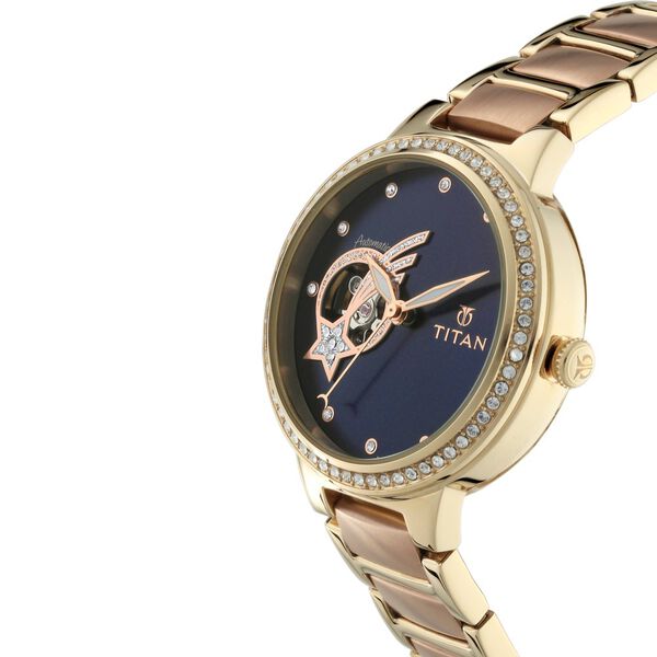 Titan Stellar Blue Dial Automatic Stainless Steel Strap watch for Women - image number 2