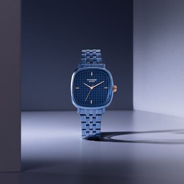 Sonata Poze Quartz Analog Blue Dial Blue Colour Stainless Steel Strap Watch For Men