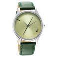 Fastrack Stunners Green Dial Leather Strap Watch for Guys - image number 0