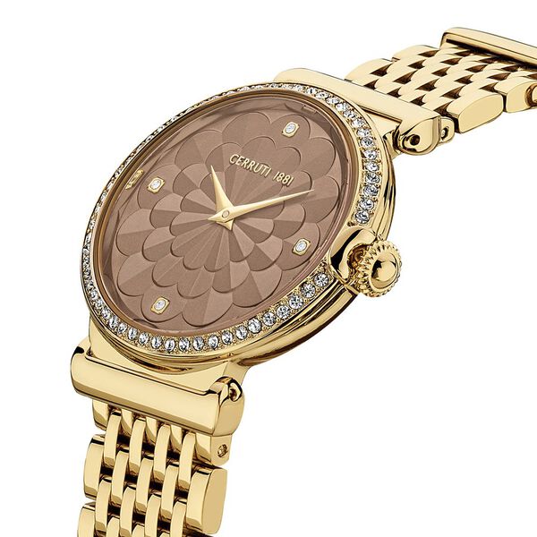 Cerruti 1881 Quartz Analog Brown Dial Stainless Steel Strap Watch for Women - image number 4