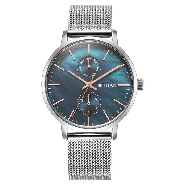 Titan Workwear Slimline Mother Of Pearl Dial Stainless Steel Strap Watch for Women - image number 1