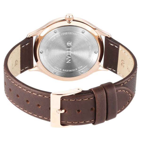 Titan Classique Slimline Silver Dial Analog with Date Leather Strap watch for Men - image number 4