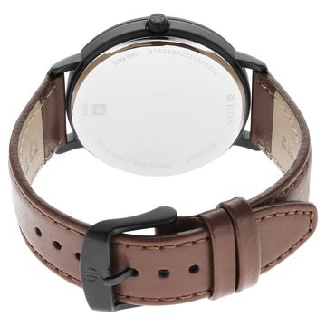 Titan Memento Black Dial Analog Leather Strap watch for Men