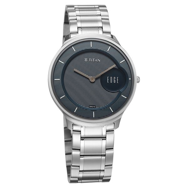 Titan Edge Murals Quartz Analog Blue Dial Stainless Steel Strap Watch For Men - image number 1