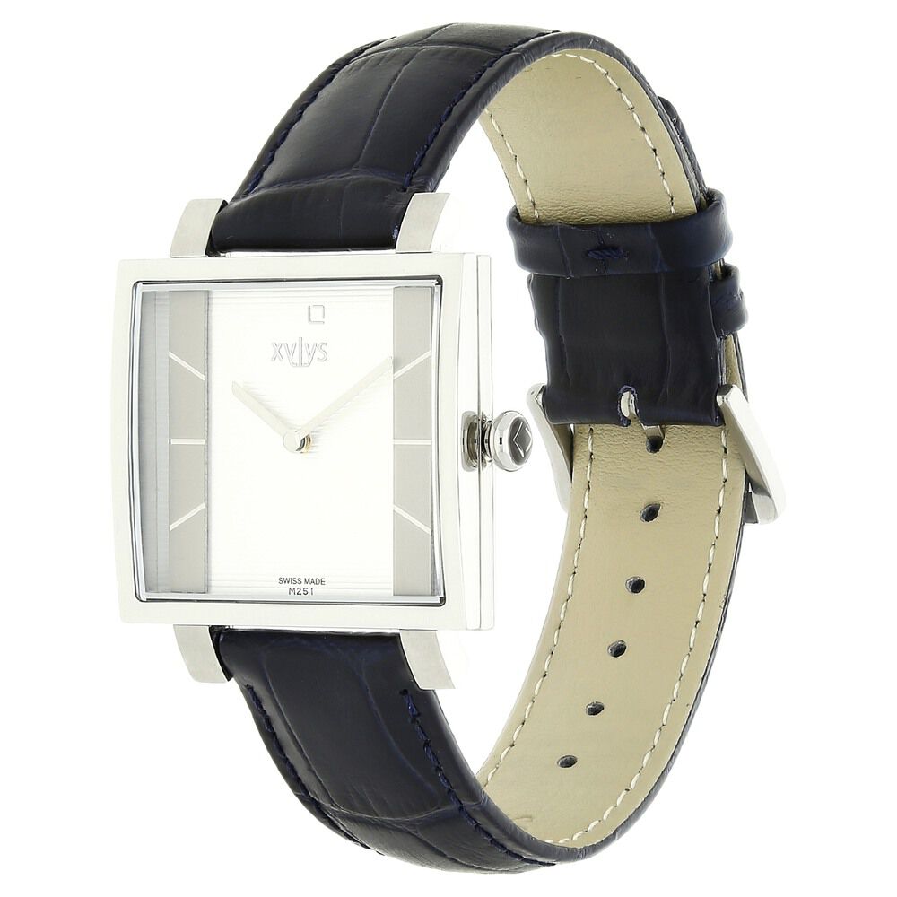 Buy Online Xylys Swiss Analog Black Leather Strap and