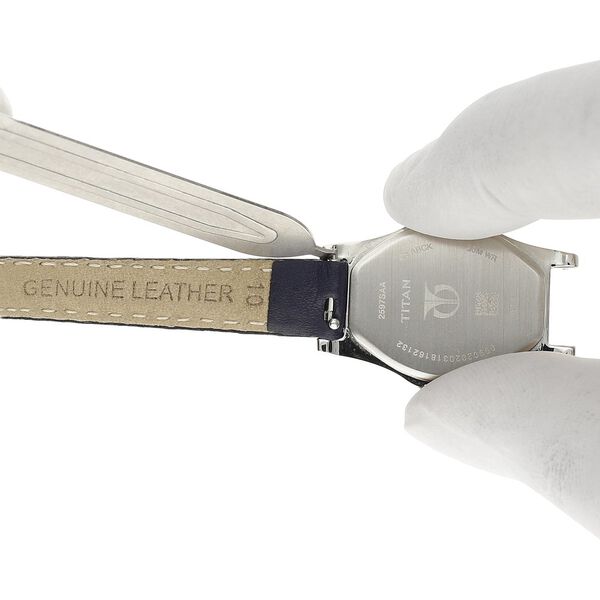10 mm Blue Genuine Leather Strap for Women - image number 5