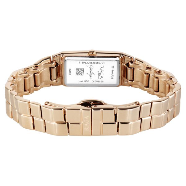 Titan Raga Opalesque Quartz Analog Multicoloured Dial Rose Gold Metal Strap Watch For Women - image number 4
