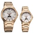 Titan Bandhan Quartz Analog With Sun - Moon Silver Dial Rose Gold Stainless Steel Strap Watch For Couple - image number 1