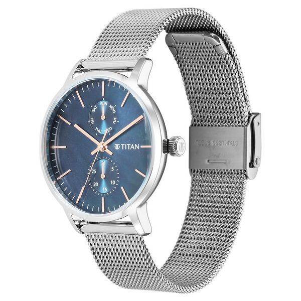 Titan Workwear Slimline Mother Of Pearl Dial Stainless Steel Strap Watch for Women - image number 2