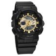 SF Unisex Classic Black Watch with Silver Accents - Timeless Elegance for Every Occasion