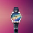 Northern Lights Inspired Poze By Sonata Quartz Analog Blue Dial Blue Leather Strap Watch - image number 0